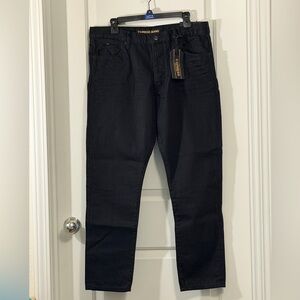 Express Men's Black Slim Straight Jeans